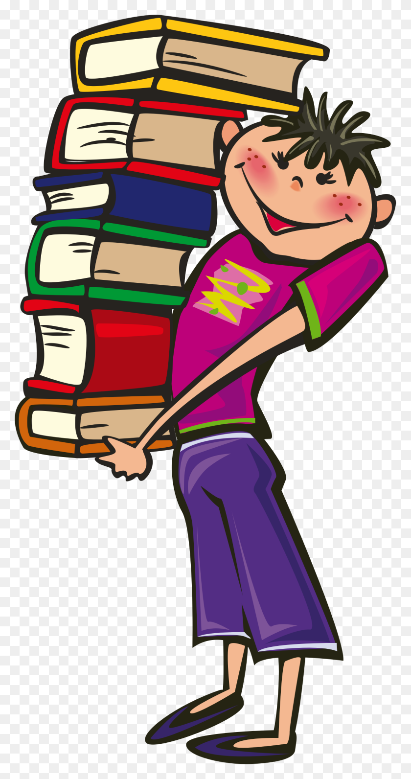 1170x2298 Boy And Books Clip Art Imagenes Clip Art, School - Waking Up Early Clipart