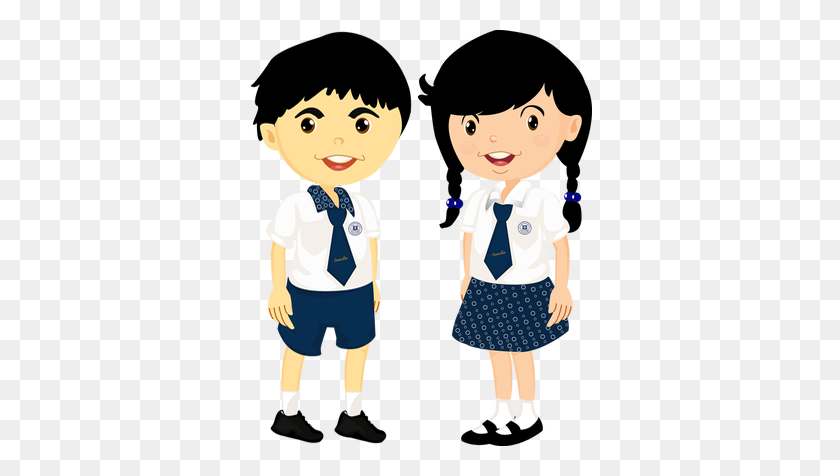 344x416 Boy And Girl In School Uniform Clip Art All About Clipart - School Uniform Clipart
