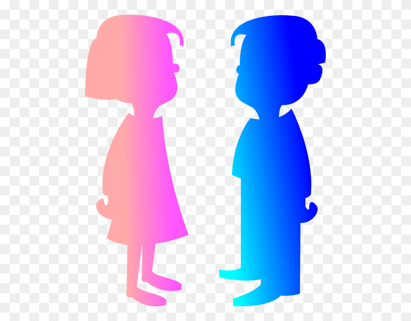 492x597 Boy And Girl Looking L Clipart Clip Art Images - Child Singing Clipart