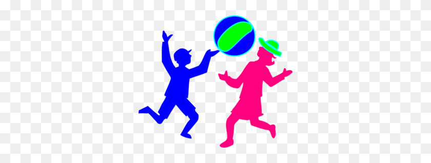 300x258 Мальчик И Девочка Играют В Мяч Картинки - Волейбол Девушки Клипарт