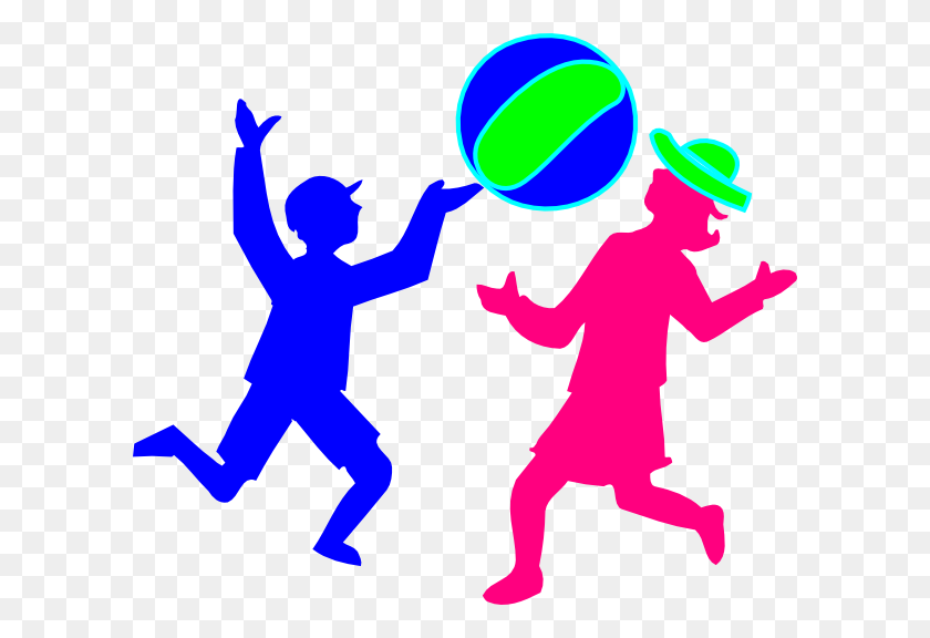 600x516 Boy And Girl Playing Ball Png Clip Arts For Web - Playing Volleyball Clipart