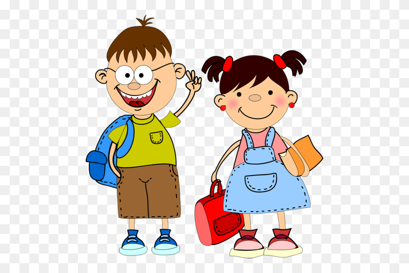 488x500 Boy At School Png Transparent Boy At School Images - Kids Walking To School Clipart