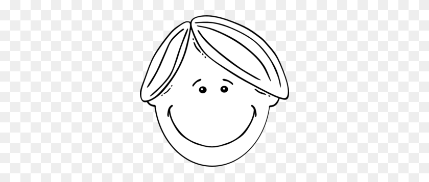 292x297 Boy Black White Png, Clip Art For Web - Nose Clipart Black And White