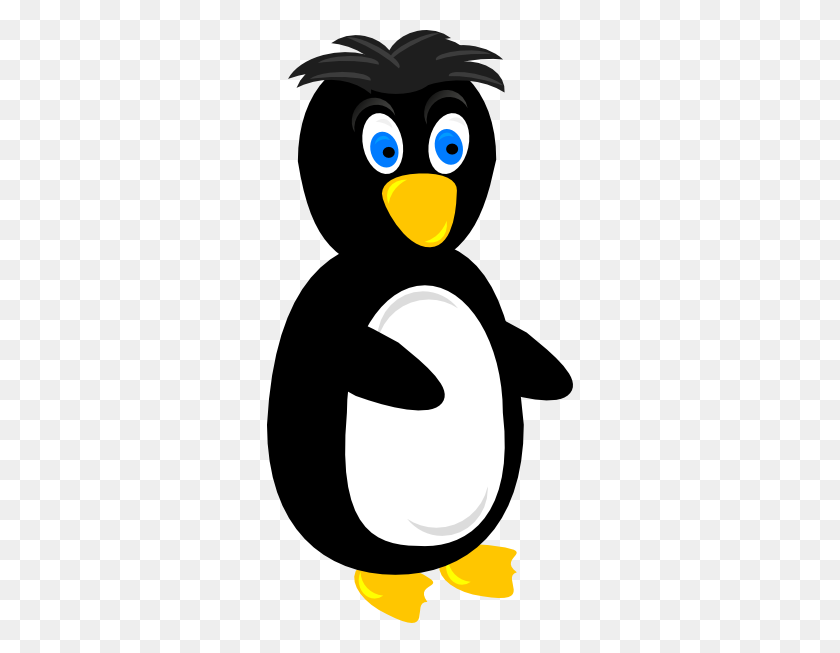 306x593 Boy Clipart Penguin - Baby Penguin Clipart