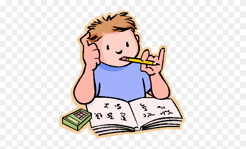 438x449 Boy Doing Homework Clipart - Enzyme Clipart