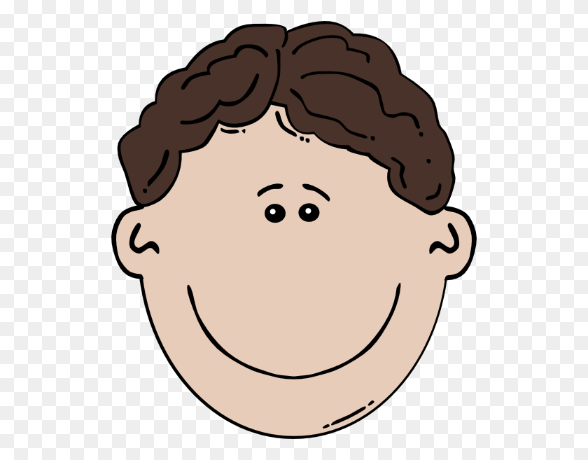 522x597 Boy Face Cartoon Clip Art Free Vector - Thinking Face Clipart