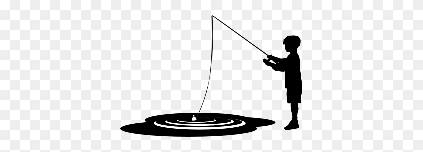 361x243 Boy Fishing Clipart Free Clipart Images - Golf Club Clipart Black And White