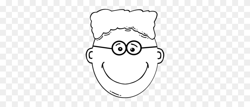 264x299 Boy Flat Top Afro Glasses Clip Art - Boy With Glasses Clipart