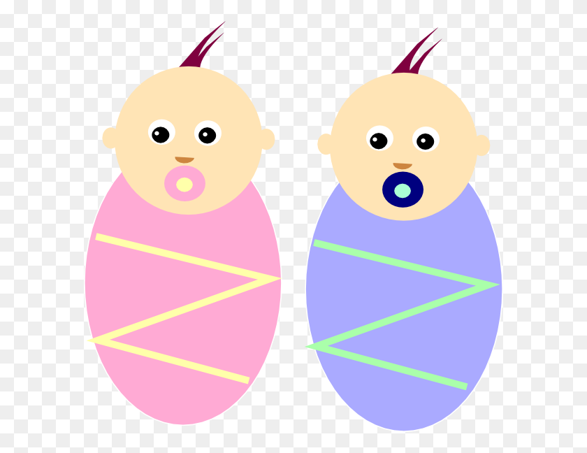600x588 Boy Girl Twin Babies Png, Clip Art For Web - Clipart For Boys