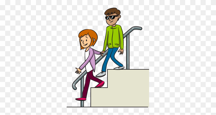 321x389 Boy Going Down Stairs Clipart Behavior, Rules, Routines Clip - Skills Clipart