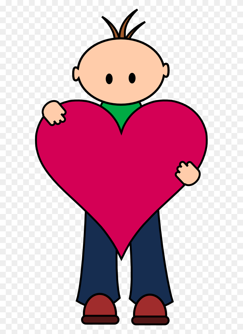 597x1095 Boy Heart Cliparts - Conversation Hearts Clipart