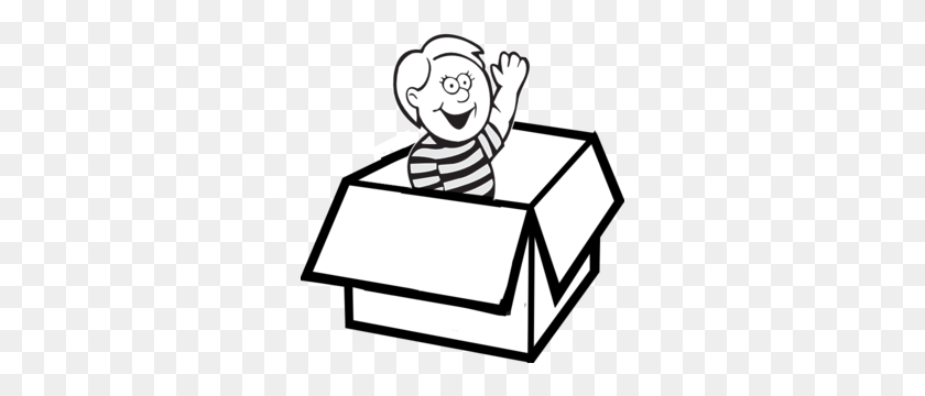 294x300 Boy In Box Clipart - Caja Clipart Png