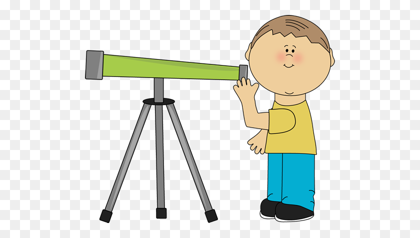 500x416 Boy Looking Through A Telescope Space Clip Art - Science Clipart For Teachers