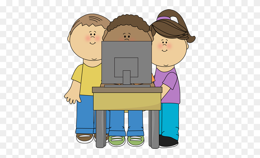 425x450 Boy Playing Computer Clipart Collection - Students Playing Clipart