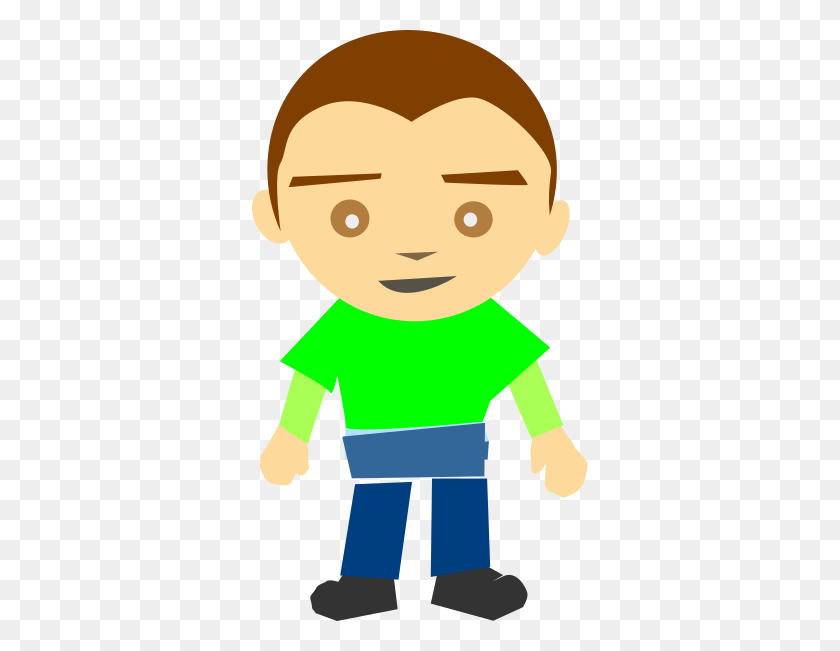 336x591 Boy Standing Green Shirt Clip Art - Boy Standing Clipart