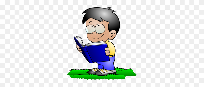 285x298 Boy Students Clipart - Independent Reading Clipart