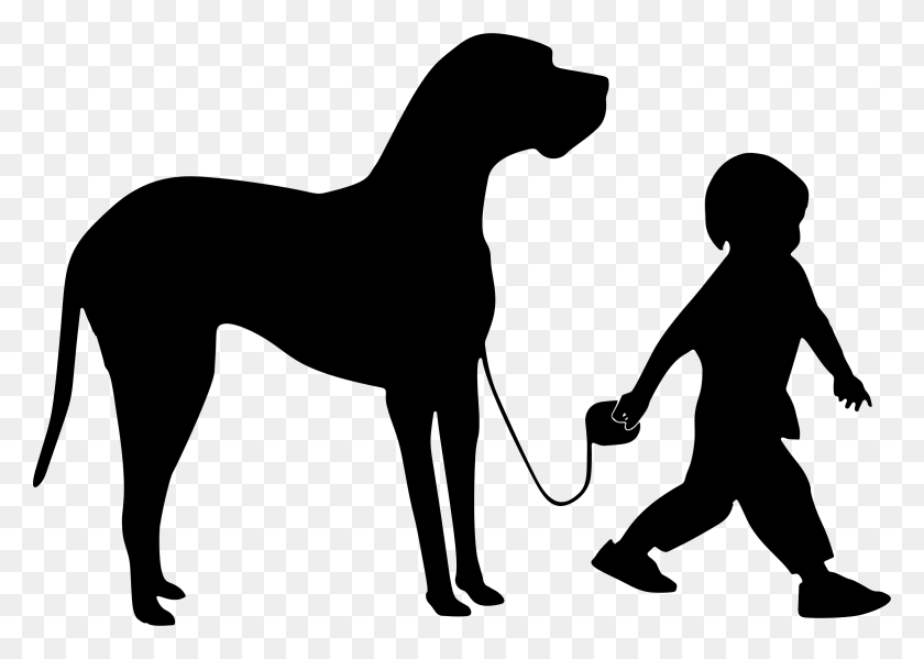 2338x1616 Boy Walking Dog Icons Png - Dog PNG Icon
