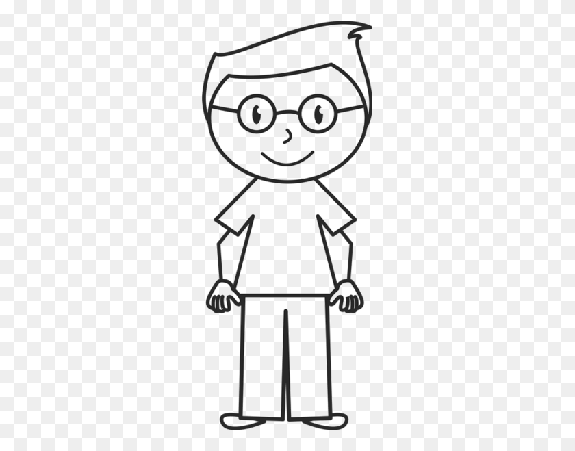249x599 Boy With Glasses And Stylish Hair Stamp Stick Figure Stamps - Boy Stick Figure Clip Art