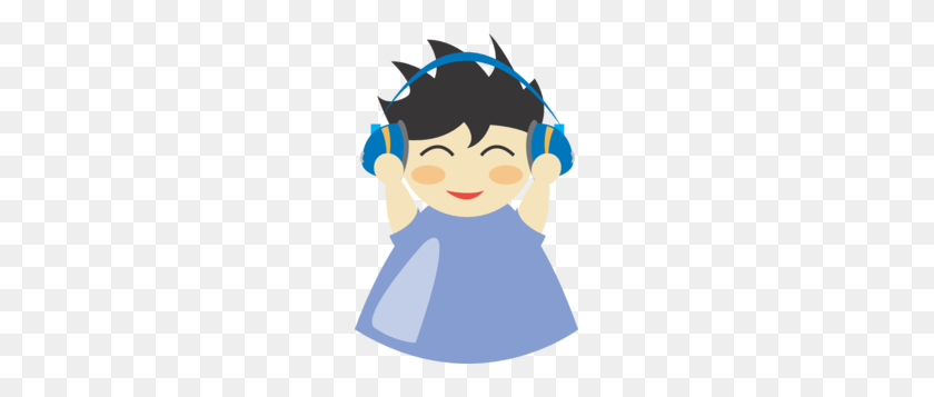 201x297 Boy With Headphones Clip Art - Child Crying Clipart