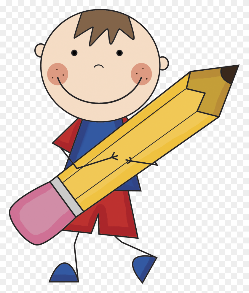 1408x1675 Boy With Pencil Clipart - Pencil PNG