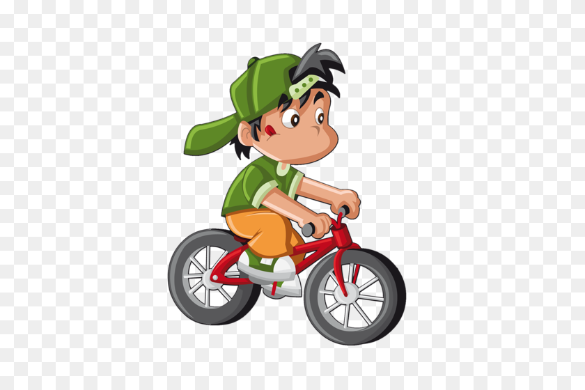 406x500 Boys Clipart Cartoon Kids - Tricycle Clipart
