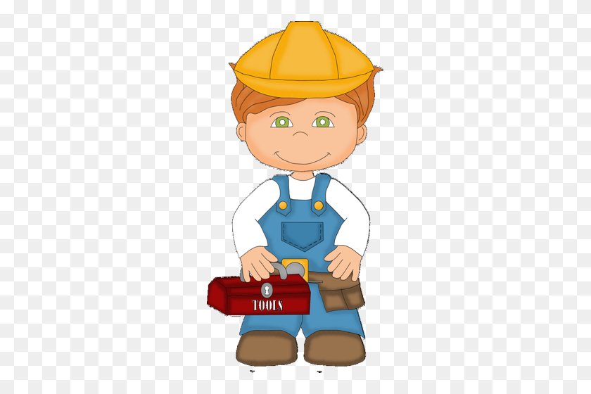 252x500 Boys Constructor Need A Fix How To Boys, Children - Bricklayer Clipart