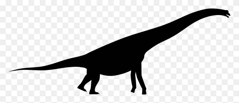 1280x500 Silueta De Brachiosaurus - Brachiosaurus Png