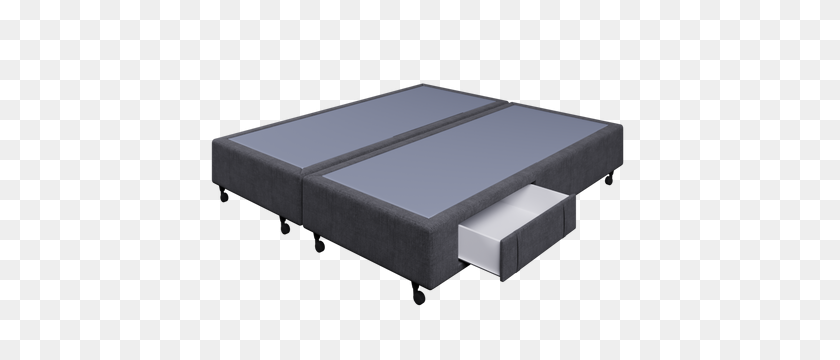 500x300 Braga Charcoal King Base With Drawers - Charcoal PNG