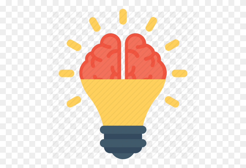 512x512 Brain, Bulb, Creative Mind, Innovative, Intelligent Icon - Mind PNG