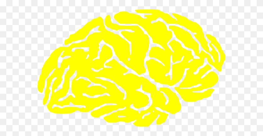 600x375 Brain Clipart Yellow - Zombie Brains Clipart