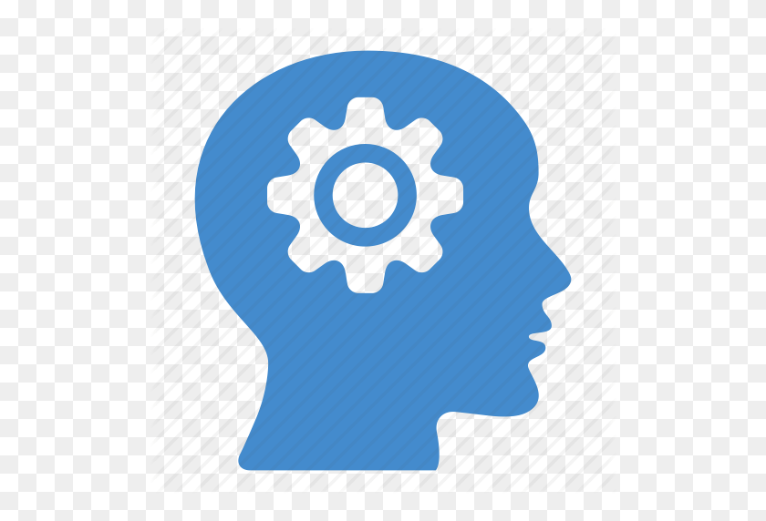 512x512 Brain, Cogwheel, Creative, Gear, Head, Idea, Productivity Icon - Brain Gears Clipart