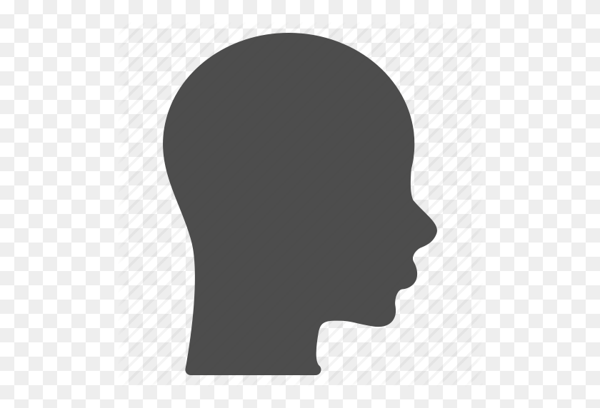 512x512 Brain, Face, Head, Human, Patient Head, Profile, Silhouette Icon - Face Silhouette PNG