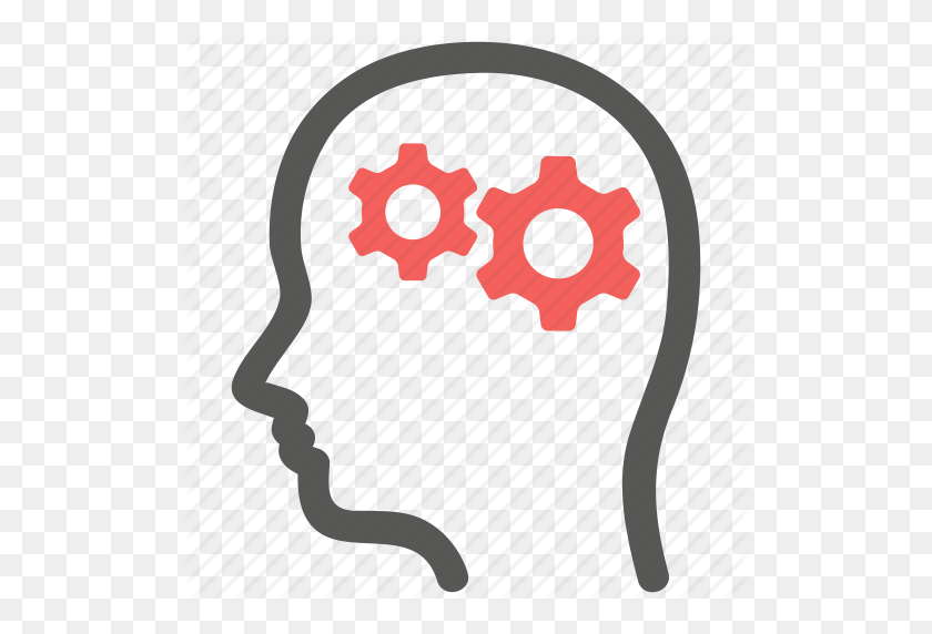 512x512 Brain, Gear, Logic, Mental, Mind, Psychiatry, Psychology Icon - Logic PNG
