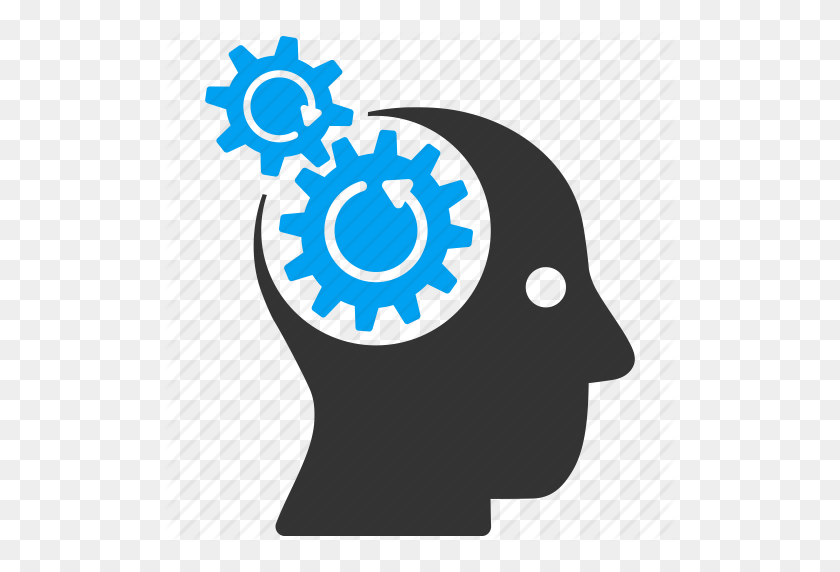 512x512 Brain Gears, Intellect, Memory Tools, Psychology, Rotation - Brain Gears Clipart