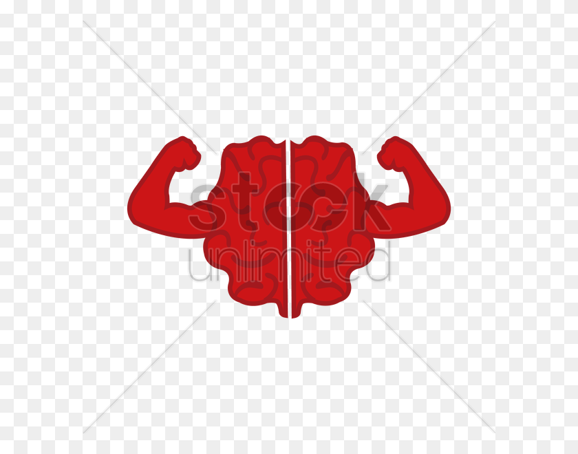 600x600 Brain Posing With Muscles Vector Image - Muscles PNG