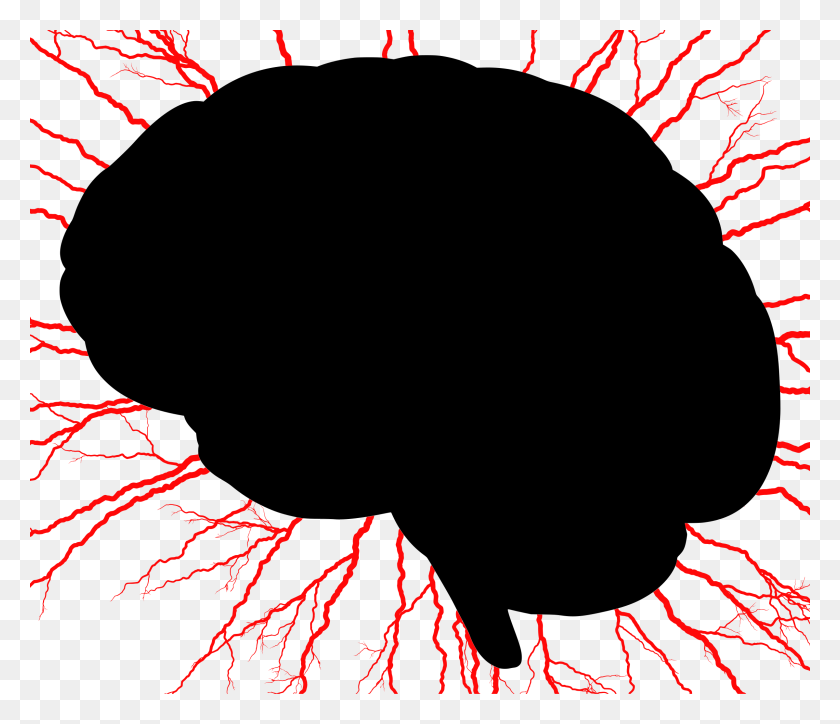 2400x2045 Brain Storm Silhouette Red Icons Png - Storm PNG