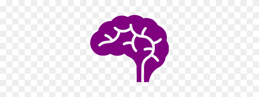 256x256 Клипарт Мозги Фиолетовый - Думающий Мозг Клипарт