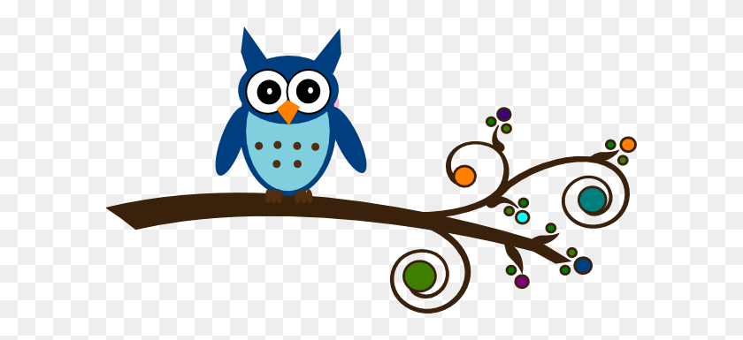 600x325 Branch Clip Art Free - Cute Owl Clipart