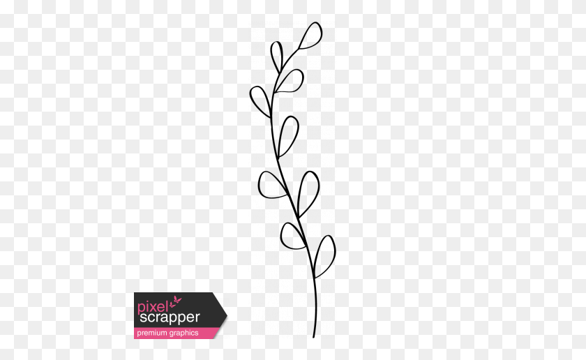 456x456 Branch Doodle Template Graphic - Tree Sketch PNG