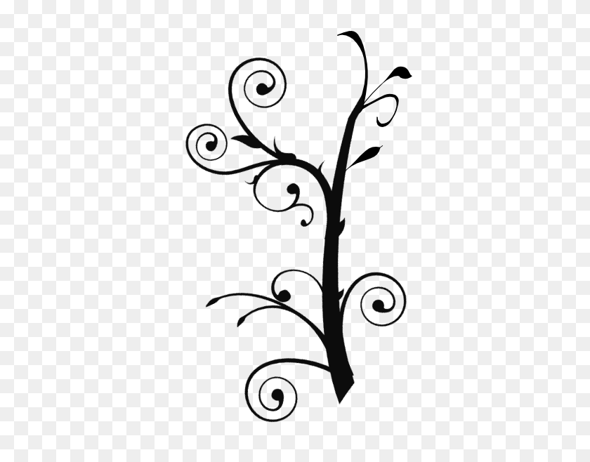 528x598 Branch Vine Swirl Clip Art - Tree Limb Clipart