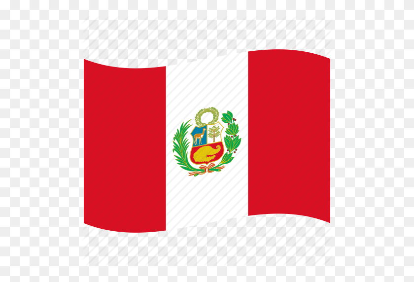 512x512 Branches, Cornucopia, Flags, Laurel, Pe, Peru, Waving Flag Icon - Waving Flag PNG