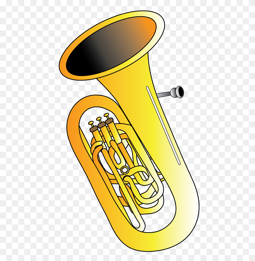 474x800 Brass Clipart Brass Family - Marching Baritone Clipart