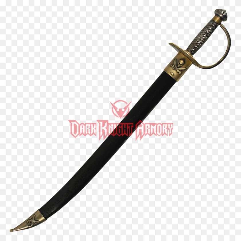 850x850 Brass Hilt Caribbean Pirate Sword - Pirate Sword PNG