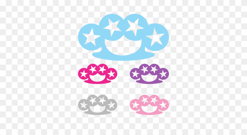 400x400 Brass Knuckles With Stars Decal Mxnumbers - Brass Knuckles PNG