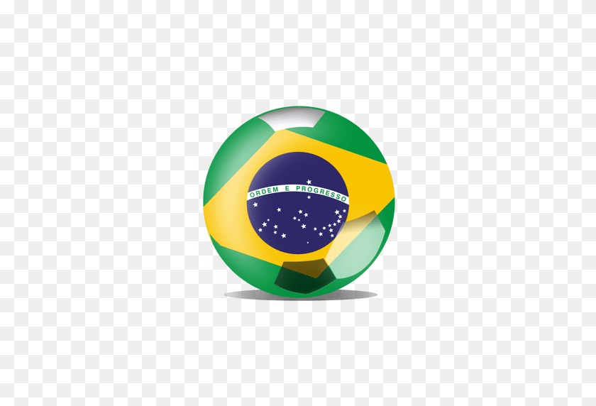 512x512 Мяч Флаг Бразилии - Флаг Бразилии Png