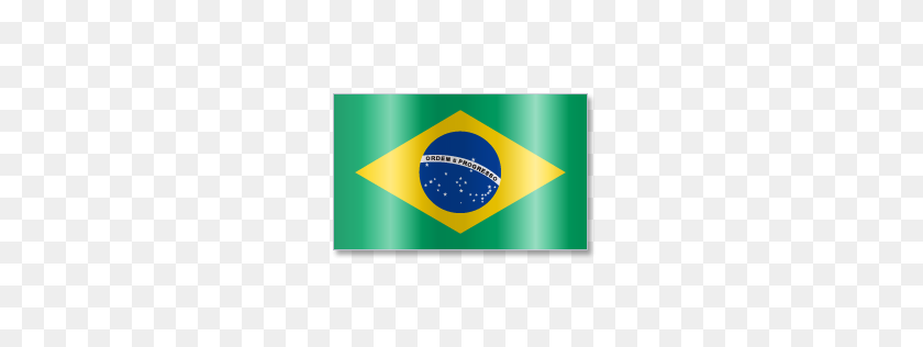 256x256 Значок Флага Бразилии Флагов Vista, Набор Значков Земли - Флаг Бразилии Png