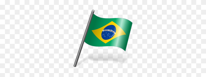 256x256 Icono De La Bandera De Brasil Vista Banderas Iconset Iconos De La Tierra - Bandera De Brasil Png