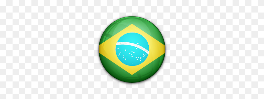 256x256 Бразилия, Флаг, Значок - Флаг Бразилии Png