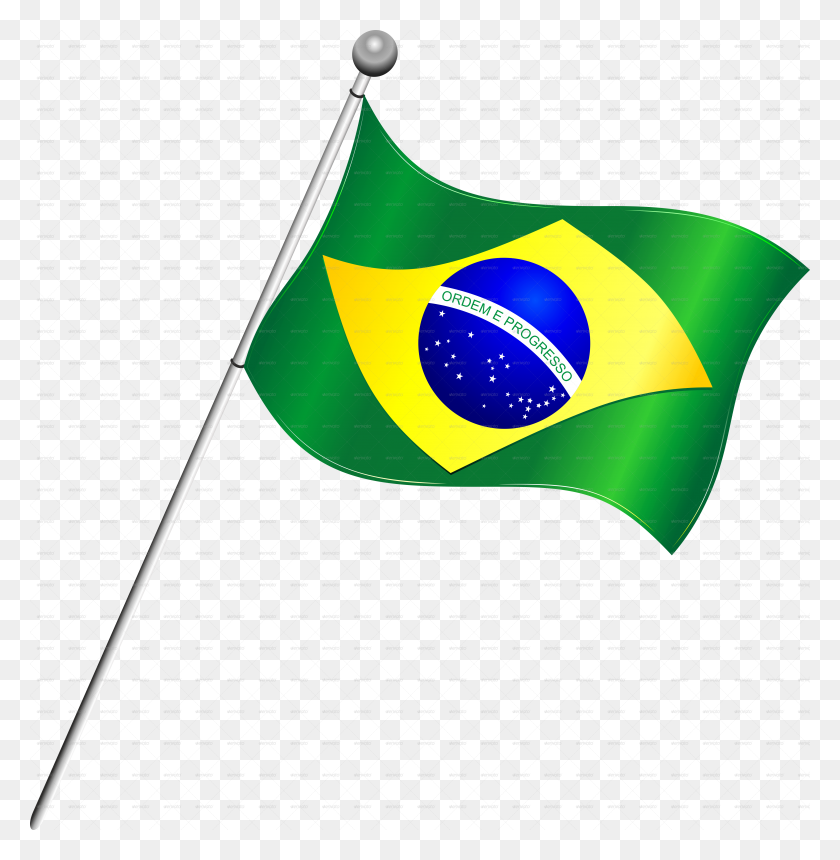 4870x4999 Brazil Flag Png Images Transparent Free Download - Brazil Flag PNG