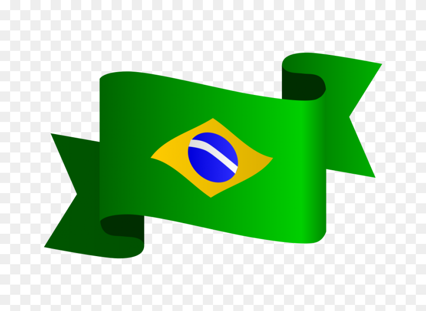 900x637 Brazil Ribbon Png Clip Arts For Web - Brazil Flag PNG